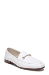 Sam Edelman Loraine Embellished Leather Collapsible-heel Loafers In Bright White Calf Leather