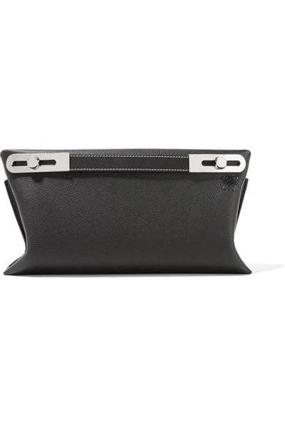 Loewe Small Missy Textured Leather Clutch In Black