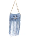 JW ANDERSON FRINGED MINI PIERCE SUEDE SHOULDER BAG,8775536