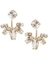 Marchesa Gold-tone Clear & Rose Crystal Jacket Earrings In Gold