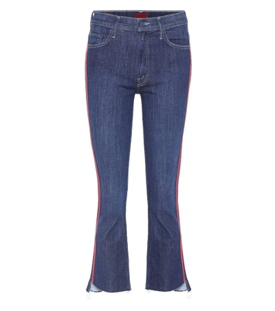 Mother The Insider Crop Step Fray Striped Jeans In Sra