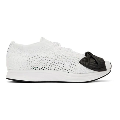 Comme Des Garçons White Nike Edition Customized Racer Sneakers