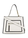 FENDI FENDI WHITE RUNAWAY LEATHER SHOULDER BAG,8BH344SIZ12423358