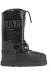 MONCLER MOON BOOT VENUS SHELL AND TEXTURED-LEATHER SNOW BOOTS