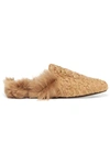 GUCCI PRINCETOWN HORSEBIT-DETAILED SHEARLING SLIPPERS