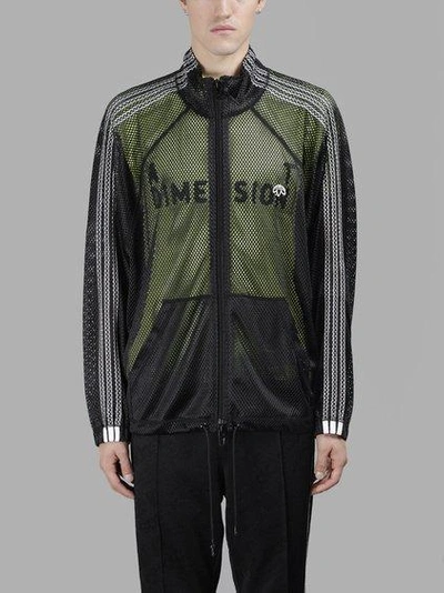Adidas Originals By Alexander Wang Adidas By Alexander Wang Men's Black Mesh Track Sweater In In Collaboration With Alexander Wang