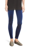 Commando Perfect Control Top Velvet Leggings In Sapphire