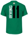 MAJESTIC MEN'S KYRIE IRVING BOSTON CELTICS VERTICAL NAME AND NUMBER T-SHIRT