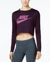 NIKE SPORTSWEAR ESSENTIAL LONG SLEEVE CROPPED TOP