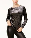 VINCE CAMUTO RUCHED VELVET TOP