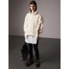BURBERRY Fringed Cable Knit Cotton Blend Oversized Sweater,40577311