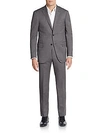 CORNELIANI Regular-Fit Textured Virgin Wool Suit,0400088449170