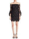 MILLY Selena Embroidered Lace Mini Dress,0400094232187