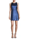 MILLY Metallic Jacquard Sheath Dress,0400094132076