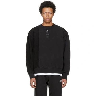 Adidas Originals By Alexander Wang Inoutcrew Black Cotton Sweatshirt In In Collaboration With Alexander Wang
