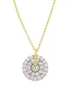FREDERIC SAGE 18K WHITE & YELLOW GOLD FIRENZE LARGE SPINNING DIAMOND CLUSTER PENDANT NECKLACE, 16,P3372-YW