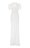 ALESSANDRA RICH BOW LACE GOWN,FAB1283