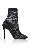 DOLCE & GABBANA STRETCH LACE BOOT,CT0304 AG690 80999