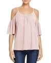 FRENCH CONNECTION POLLY PLAINS COLD-SHOULDER TOP,72GNY