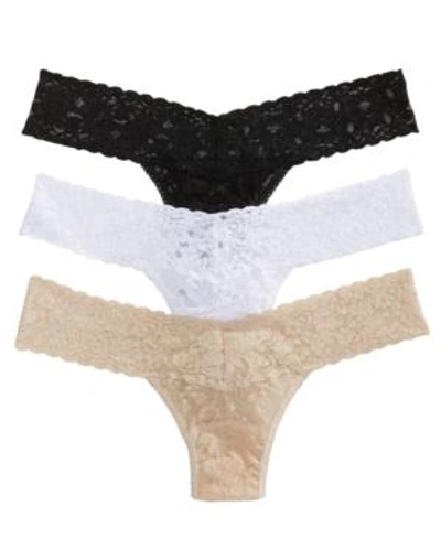 HANKY PANKY 3-PK. LACE ORIGINAL-RISE THONG UNDERWEAR 48113PK