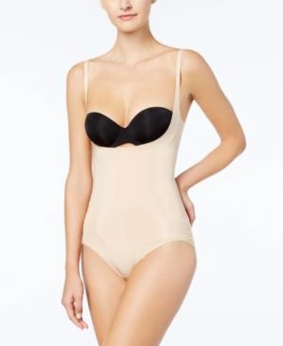 Spanx Oncore Open-bust Panty Bodysuit In Soft Nude