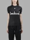 ADIDAS ORIGINALS BY ALEXANDER WANG ADIDAS BY ALEXANDER WANG WOMEN'S BLACK JACQUARD SOCCER T-SHIRT