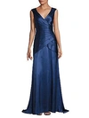 THEIA Tiered Wrap Gown,0400094004208