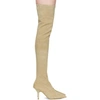 YEEZY YEEZY TAUPE SUEDE THIGH-HIGH BOOTS,KW4175.011