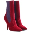 FENDI VELVET ANKLE BOOTS,P00279198