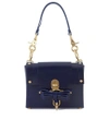 NIELS PEERAER BOW BUCKLE SMALL BLUE LEATHER BAG,NPAW17-02-BLUE