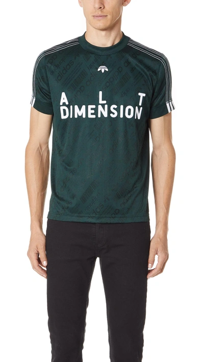 Adidas Originals By Alexander Wang Alt Dimension Slim Fit Soccer Jersey In Green