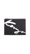 KENZO NYLON SIGNATURE A4 POUCH