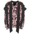 ISABEL MARANT WILLIS FLORAL-PRINTED PLEATED TOP,P00269508