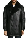 ANDREW MARC Frontier Shearling Double-Breasted Jacket