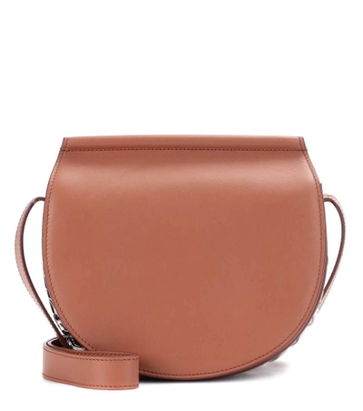 Givenchy Infinity Mini Saddle Leather Shoulder Bag In Cognac