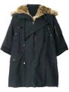 FAITH CONNEXION oversized fur hooded parka,X1157T0010012445140