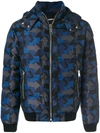 LES HOMMES printed padded jacket,DRYCLEANONLY