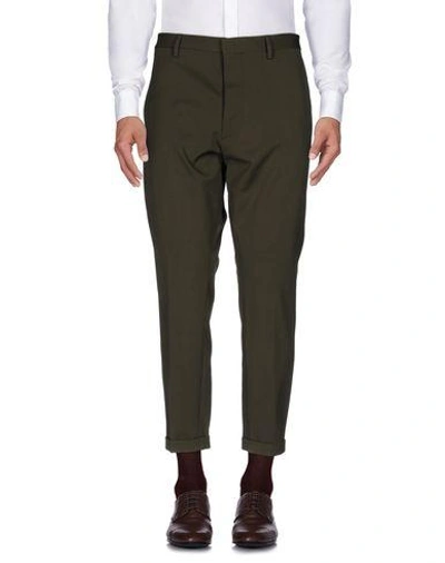Dsquared2 Casual Trousers In Military Green