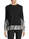 YIGAL AZROUËL Pleated Tree-Print Pullover