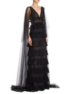 ELIE SAAB Lace Tiered Gown