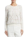 AKRIS Embroidered Silk-Blend Pullover