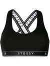 Stussy Logo Elastic Band Sports Bra