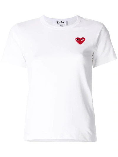 COMME DES GARÇONS PLAY HEART-PATCH COTTON T-SHIRT,P1T10712425337