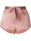 Gilda & Pearl Sophia Stretch-silk Shorts In Purple