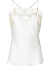 Gilda & Pearl Gina Silk Lace Camisole In White
