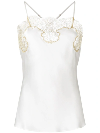 Gilda & Pearl Gina Silk Lace Camisole In White