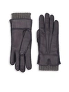 LORO PIANA Stirling Leather & Cashmere Gloves