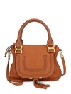 Chloé Small Marcie Leather Satchel In Tan