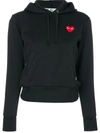 COMME DES GARÇONS PLAY HEART-PATCH DRAWSTRING HOODIE,P1T17312449024