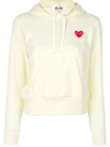 COMME DES GARÇONS PLAY HEART-PATCH LONG-SLEEVE HOODIE,P1T17312449022